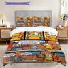 Garfield'S Adventures Whiskerwonderful Journey Bedding 1 Duvet Cover 2 Pillowcase Without Core Soft And Comfortable Bedding Set