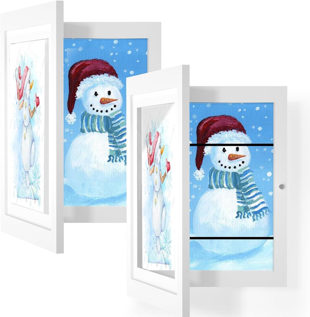 Комплект из 4 рамок для детского творчества, органайзер для детских работ, сменный деревянный фотодисплей для домашнего офиса, формат А4