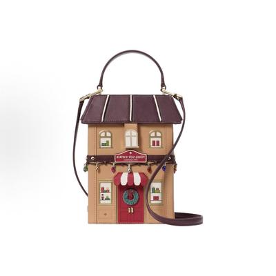 О, какая прелесть Бренд Логотип Магазин Игрушек Дизайн Кожаная Наплечная Сумка-Тоут Через Плечо Женская Коричневая Разноцветная