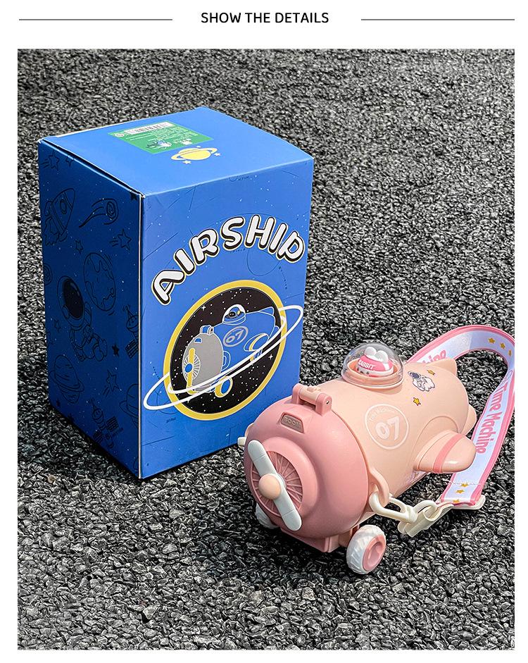 Креативный стакан с трубочкой Tritan в виде самолета для мальчиков - Безопасный, прочный, дизайн кроссбоди