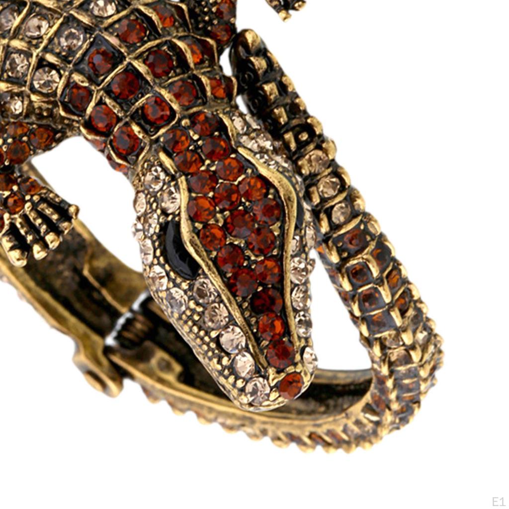 Открытый браслет из кожи аллигатора, браслет-обходной браслет, браслет-манжета для подарка друзьям