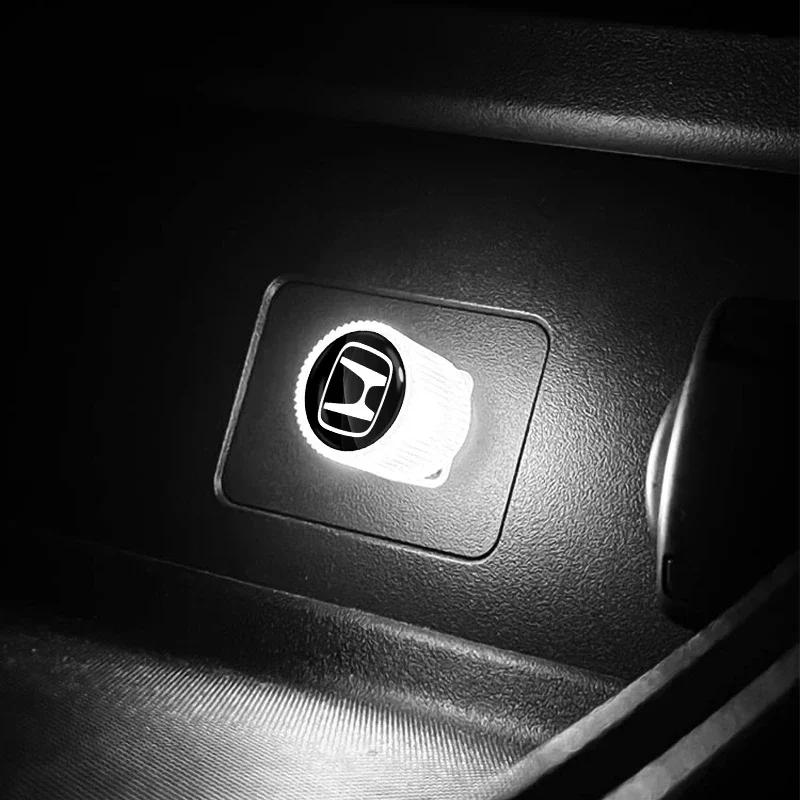 2025 Car New Honda 1Pcs USB Car LED Light Auto Interior Atmosphere Light Emblem For Honda Jazz City Civic Inspire Accord FIT HRV