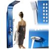 Shower panel tap with hydromassage - blue
