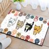 2pcs Cute Cartoon Carpet Floor Mat Crystal Velvet Bedroom Table Rubbing Feet Door Mats