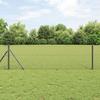 VidaXL Chain Link Fence with 13 Posts 0.6x2.5 M Galvanized Steel Grey 3351111