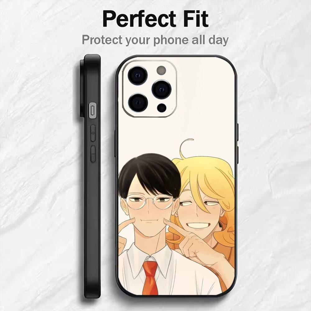 Чехол для телефона с аниме-персонажами D-Doukyuusei для iPhone 17, 16, 15, 14, 13, 12 Plus, Max, мягкий силиконовый, черный