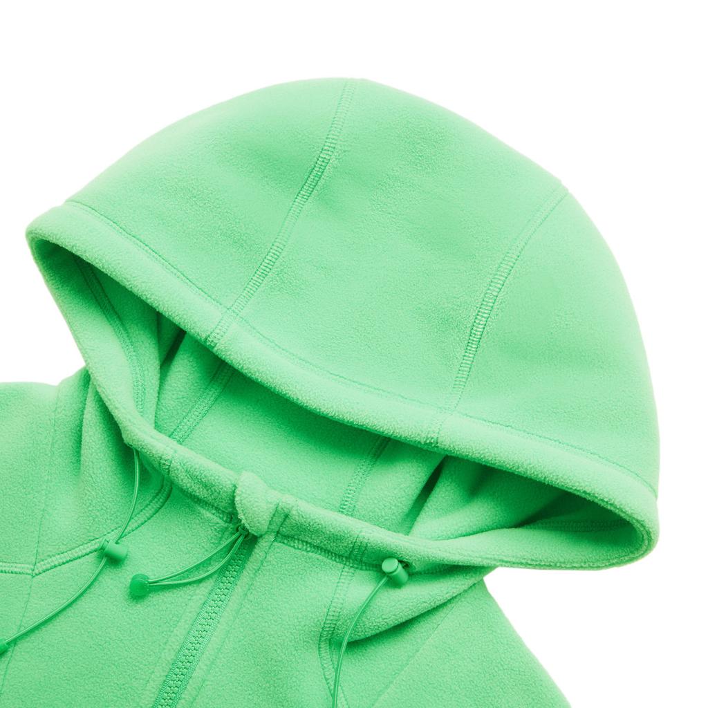 Li Ning Comfortable Casual Hooded Pullover Fleece Warm Sweatshirt Women Sweatshirt Crystal-Stone-Green AWDU554-3