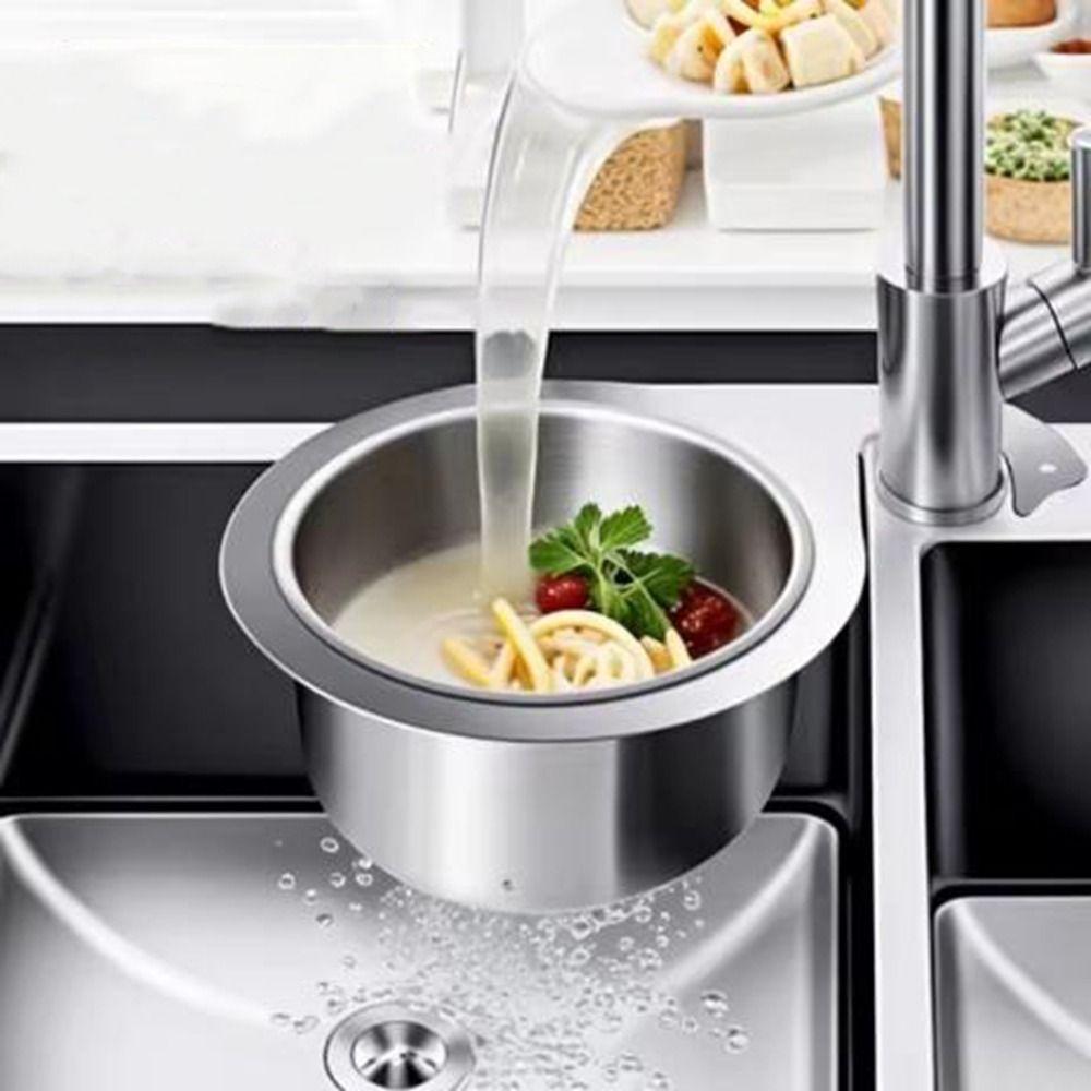 Stainless Steel Swan Shape Sink Drain Basket Dry Wet Separation Sink Drain Filter  Kitchen