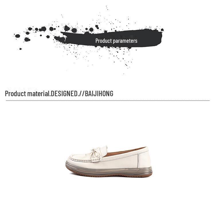 2024 Новые женские белые туфли из коровьей кожи с закрытым носком — универсальная повседневная обувь в стиле вестерн