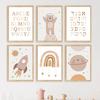 Boho Bear Planet Rocket Rainbow Exploration Wall Art Posters Nordic Nursery Canvas Prints Painting Pictures Baby Kids Room Decor