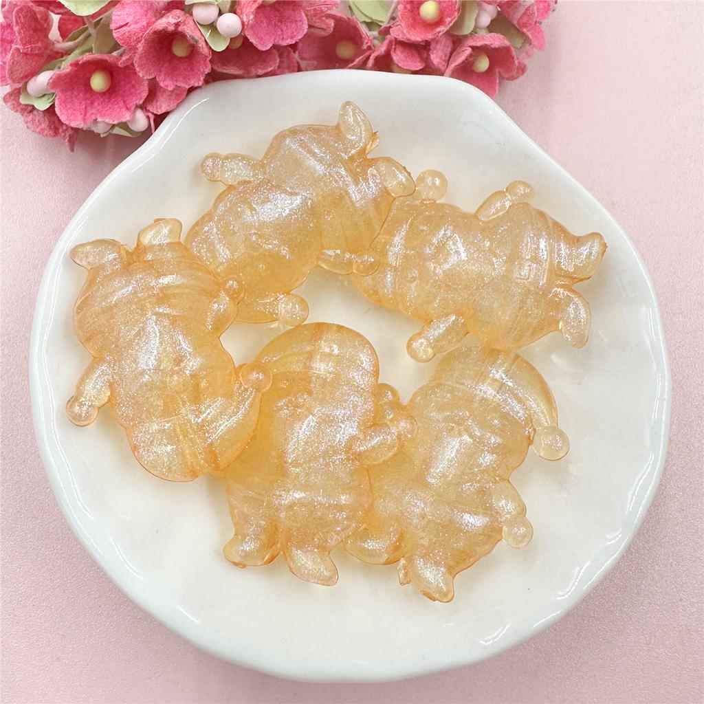 Home Party Supplies Beads Jewelry 5pcs 25*30mm DIY Jewelry Accessories Dwarfs Transparent Christmas For Bracelet Earring Making UV Colorful Acrylic