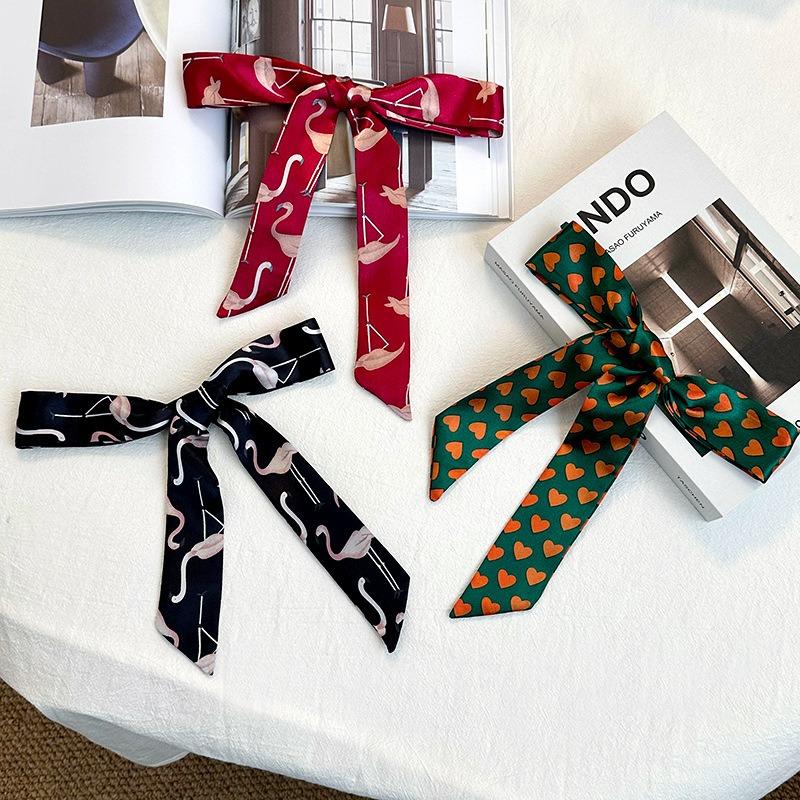 Long Silk Scarf, High-end Neck Scarf, New Multi-functional Silk Scarf, Bag Wrapping, Headscarf, Headband, Tied Hair Belt.