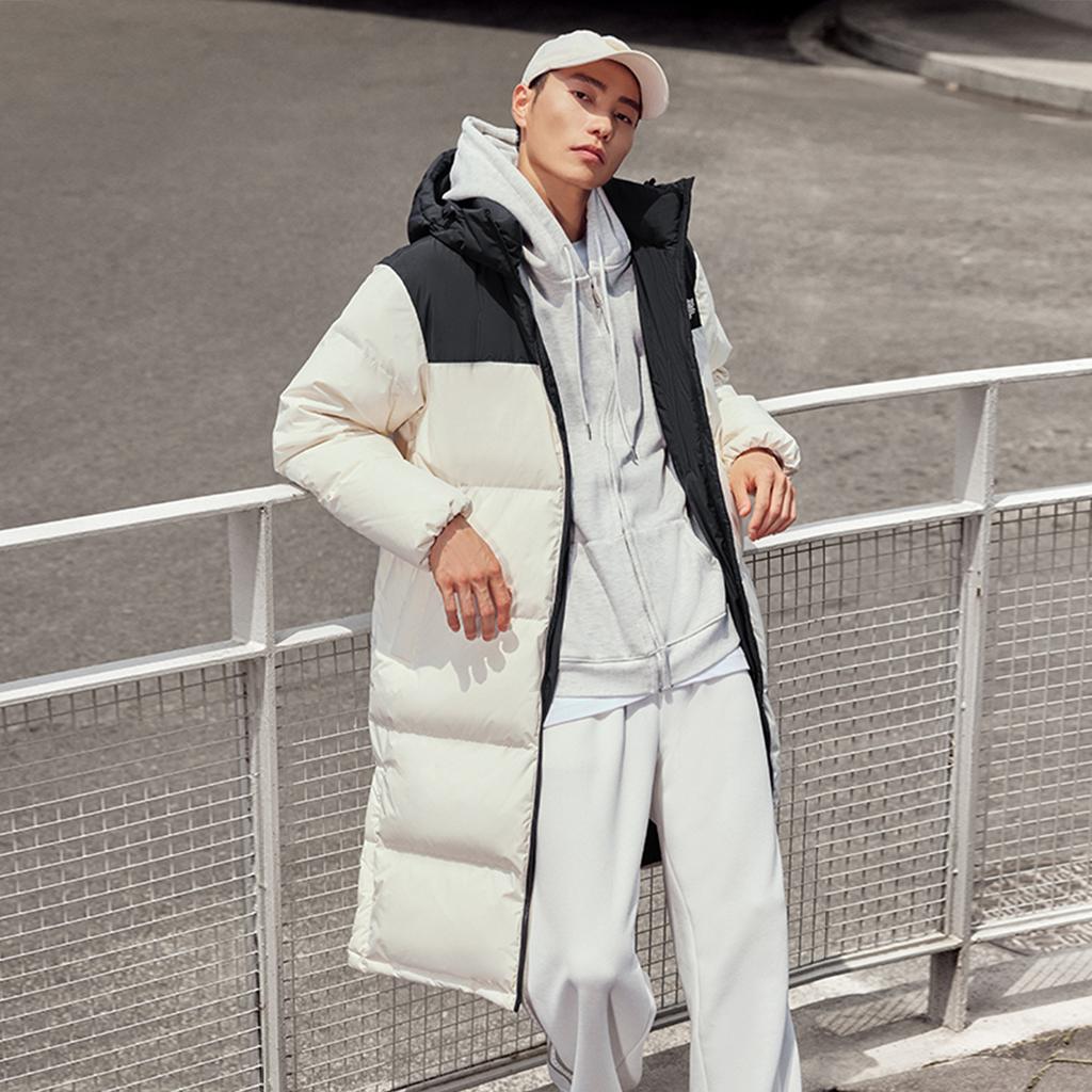 Li Ning Горячие горшки Коллекция пуховиков Пуховик Унисекс Кремовый AYMU507-1