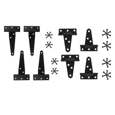 Сверхпрочные Т-образные петли для деревянной двери, кованые железные ворота, фурнитура, набор Т-образных петель с защитой от ржавчины, простая установка для сараев и навесов