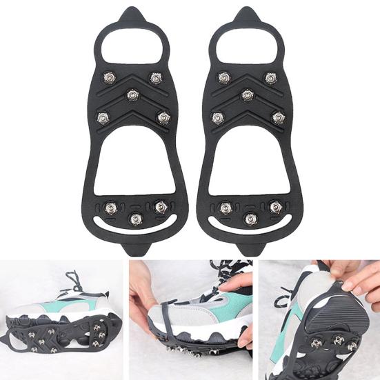DYS 2 шт. 8-зубчатая противоскользящая обувь для ледолазания, шипы, ручки, чехлы для снегоступов, кошки