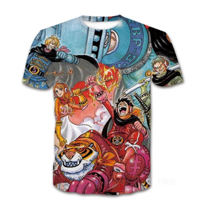 Летний модный аниме-узор, модный 3D-топ с круглым вырезом для мужчин и женщин, футболки для пар