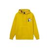 Li Ning Толстовка с капюшоном и длинным рукавом, с мультяшным принтом, на флисовой подкладке, термо, свободного кроя, унисекс, цвет antique gold, AWDR687-4