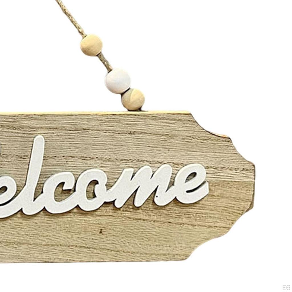 Handcrafted Wooden Door Sign with Elegant Bow Detail