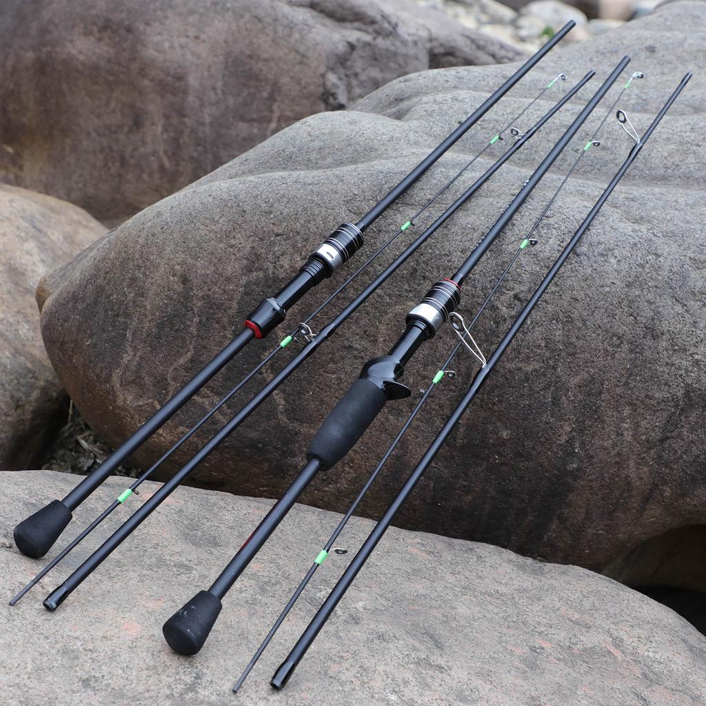 SOUGAYILANG Спиннинговая удочка 1,8 м, сверхлегкая удочка из углеродного волокна, 3 секции, ручка из ЭВА, удочка