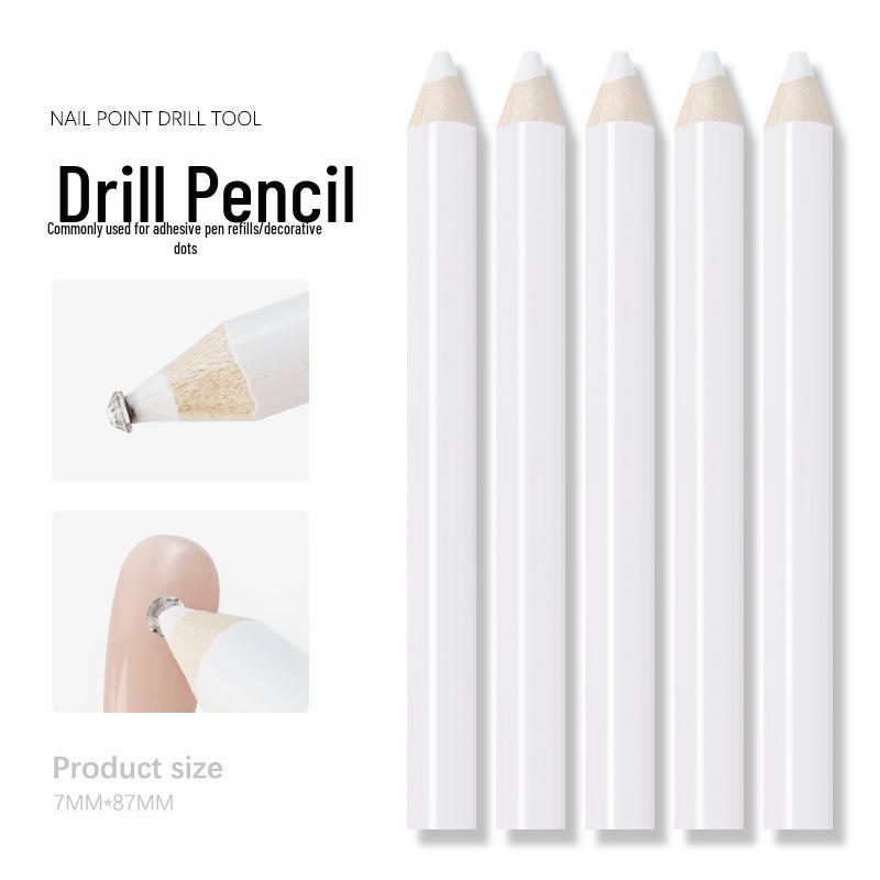 White Nail Art Rhinestone Adhesive Pencil for Pearls, Diamonds, and Phone Decoration