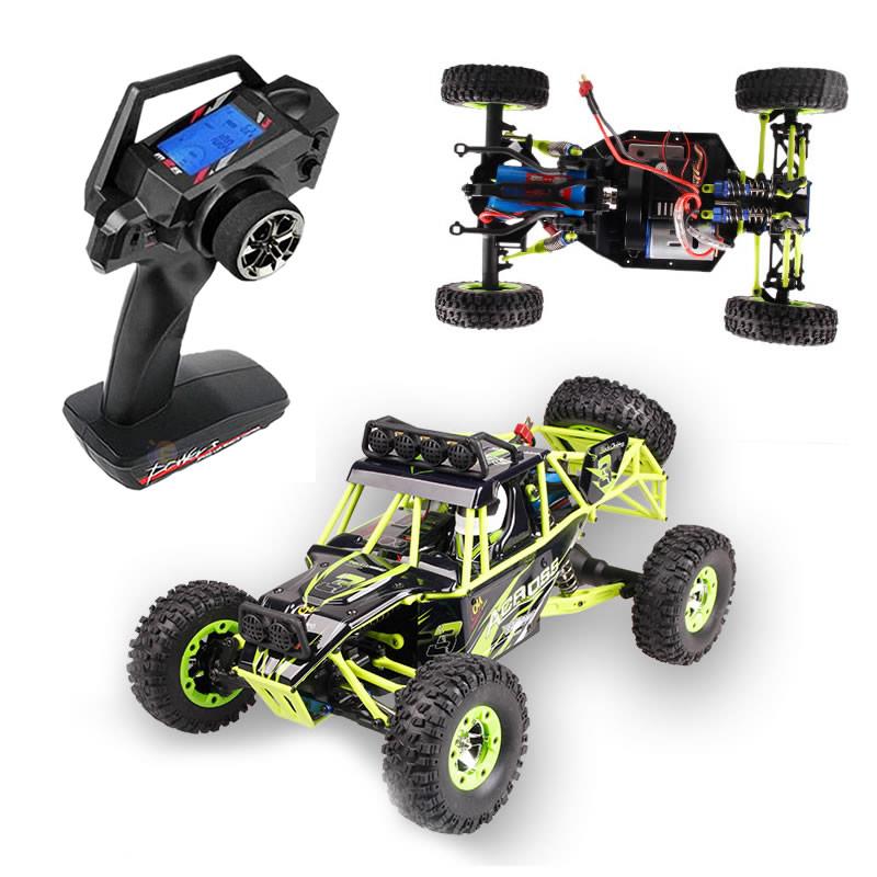 WLtoys 12428 1:12 4WD Радиоуправляемая гоночная машина Высокоскоростной Внедорожник с дистанционным управлением Сплав Грузовик-скалолаз Светодиодная подсветка Багги Игрушки для мальчиков Подарок детям