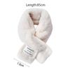 Solid Color Neck Scarf Thicken Neckerchief Wrap Cute Cross Scarf  Girls
