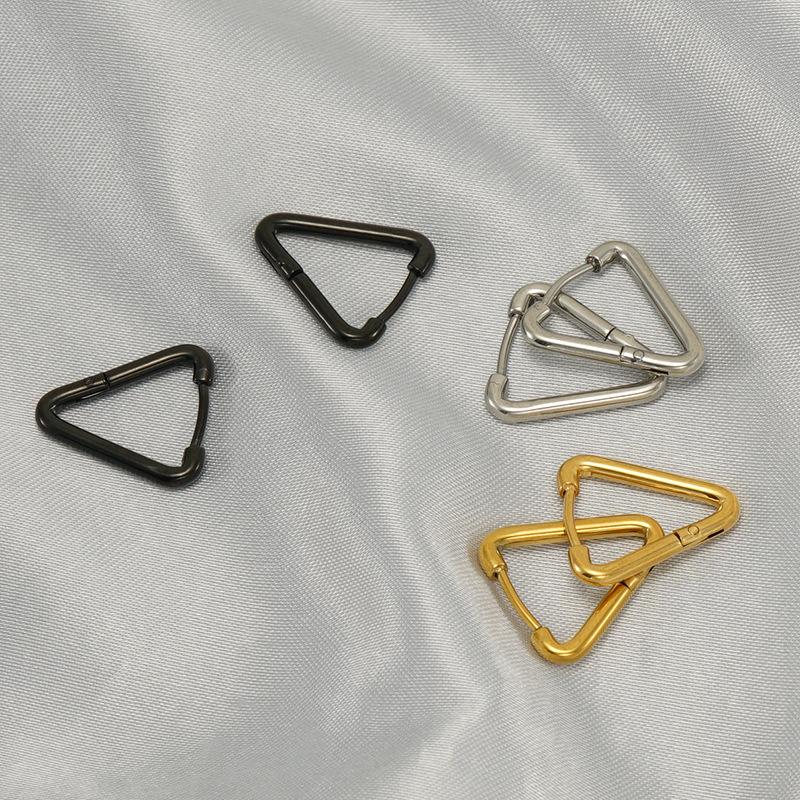 Нержавеющая сталь новые треугольные серьги-клипсы женские нишевые универсальные геометрические серьги из титановой стали