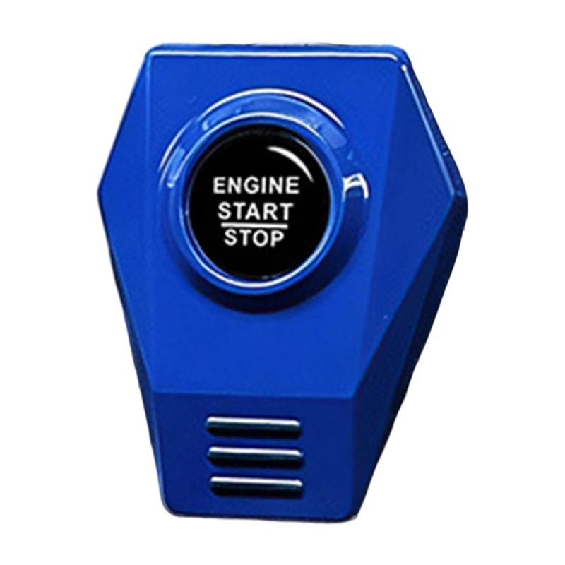 Engine Start Stop Button Cover Metal Interior Accent, Stick On Trim Frame for a Finished Dashboard Style in Cars