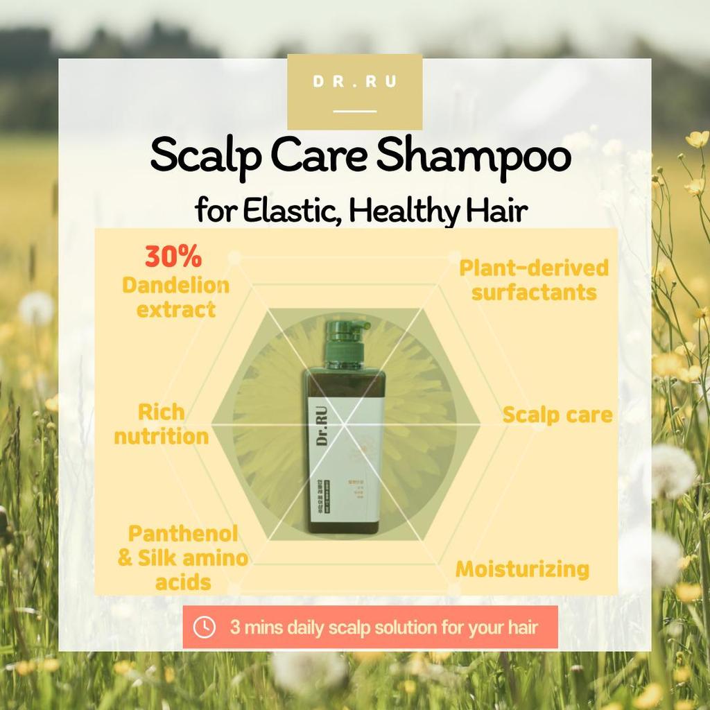 ZURI cosmetic Dr.RU Шампунь для волос Одуванчик 650мл
