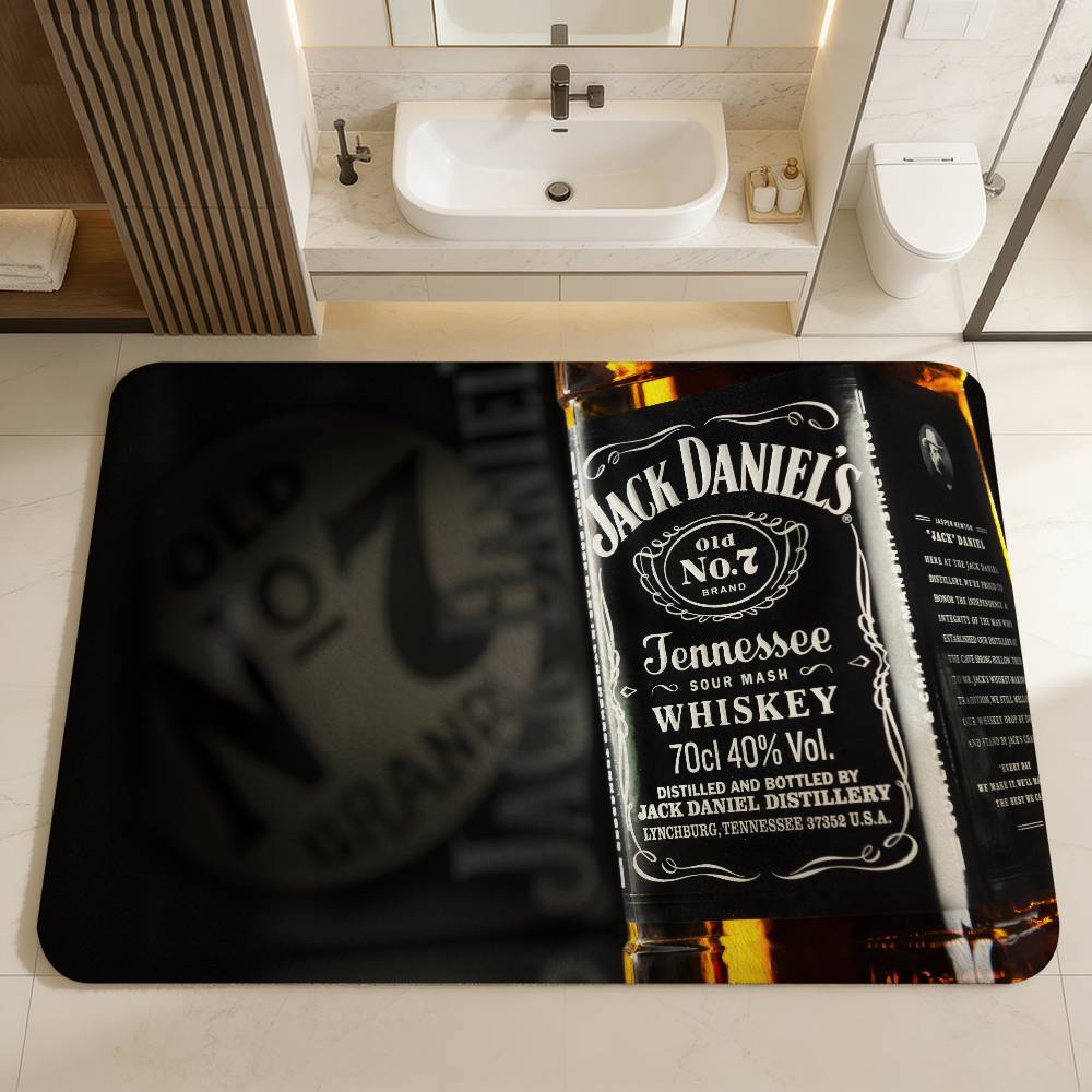 Коврик для пола с логотипом J-Jack D-Daniels, скандинавский стиль, домашний коврик для прихожей, коврики для ванной-туалета, коврик для декора спальни, отеля