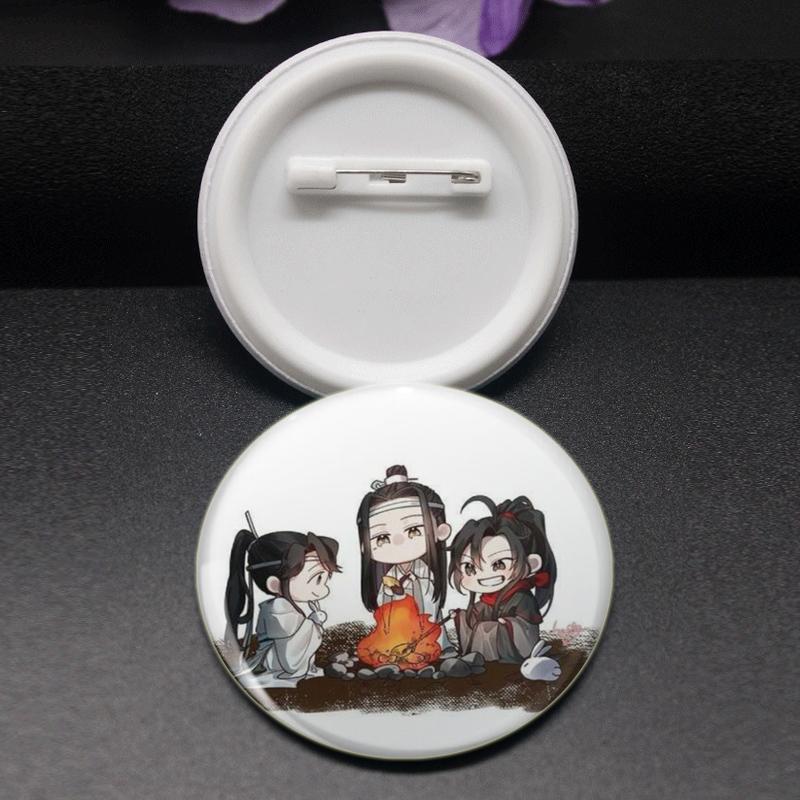32/44/58 мм аниме Mo Dao Zu Shi брошь, булавки для одежды, аксессуары для рюкзака, мультяшная фигурка Lan Wangji/Wei Wuxian/Chen Qing Ling, значок