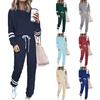 Long Sleeve Pullover Top Women's Two Piece Jogger Outfits Sweatsuit Set Sweatshirts Long Pants Tracksuit Plus Size