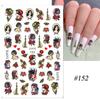 Nail Decals Chinese Slider Dragon Snake 3D Black Nail Stickers Gothic Style