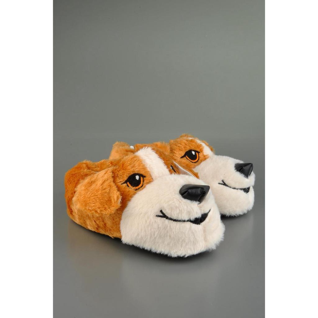 Мужские тапочки с изображением симпатичной собаки, серые