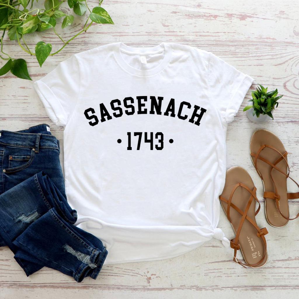 Sassenach 1743 Unisex T Shirt Outlander Book Series TShirt Claire Jamie Fraser Shirt Outlander Tv Show Inspired Tee Vintage Top
