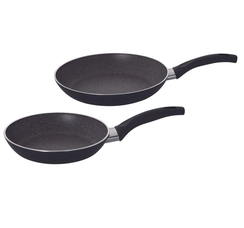 Ballarini Frying Pan 2pc Set Made In Amazon Limited Set For Gas Fire Only Granitium 5 Layer Coating 4 Year Warranty Japanese "Pavia (24cm / 28cm)