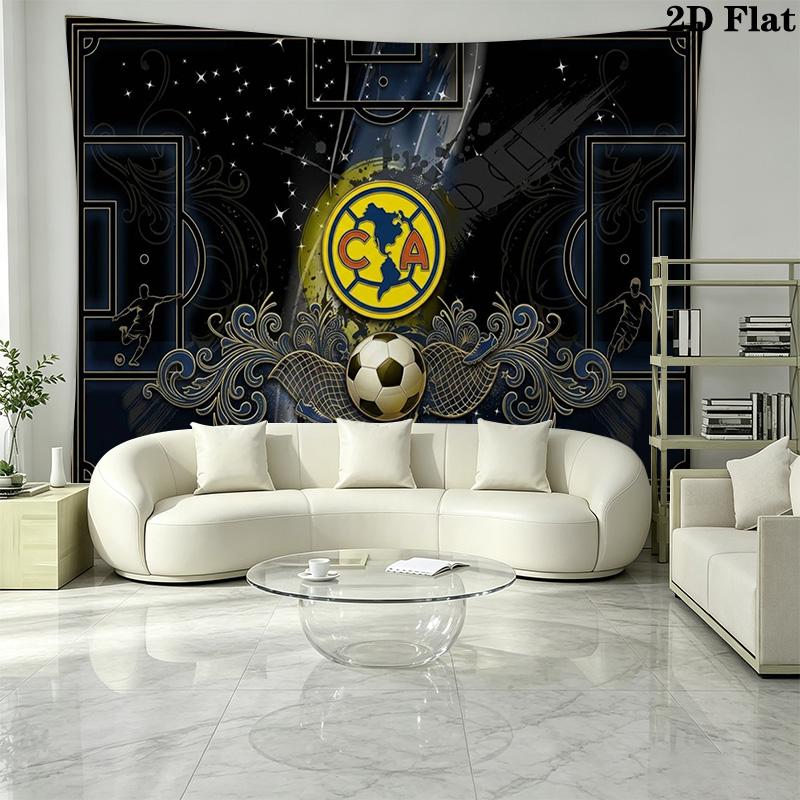 Club América Logo Wall Tapestry Aesthetic Wall Hanging Printed Fabric Blanket Decorative Tapestries for Bedroom Living Room Home Decor