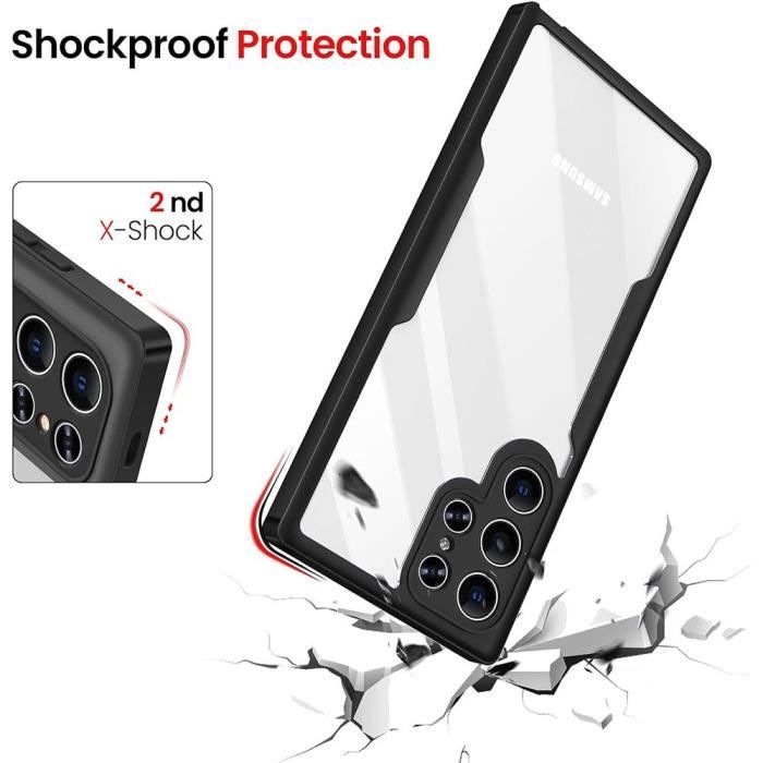 Coque de protection - BOOLING - pour Samsung Galaxy S24 Ultra - Protection 360 - Bordure renforcée - Antichoc