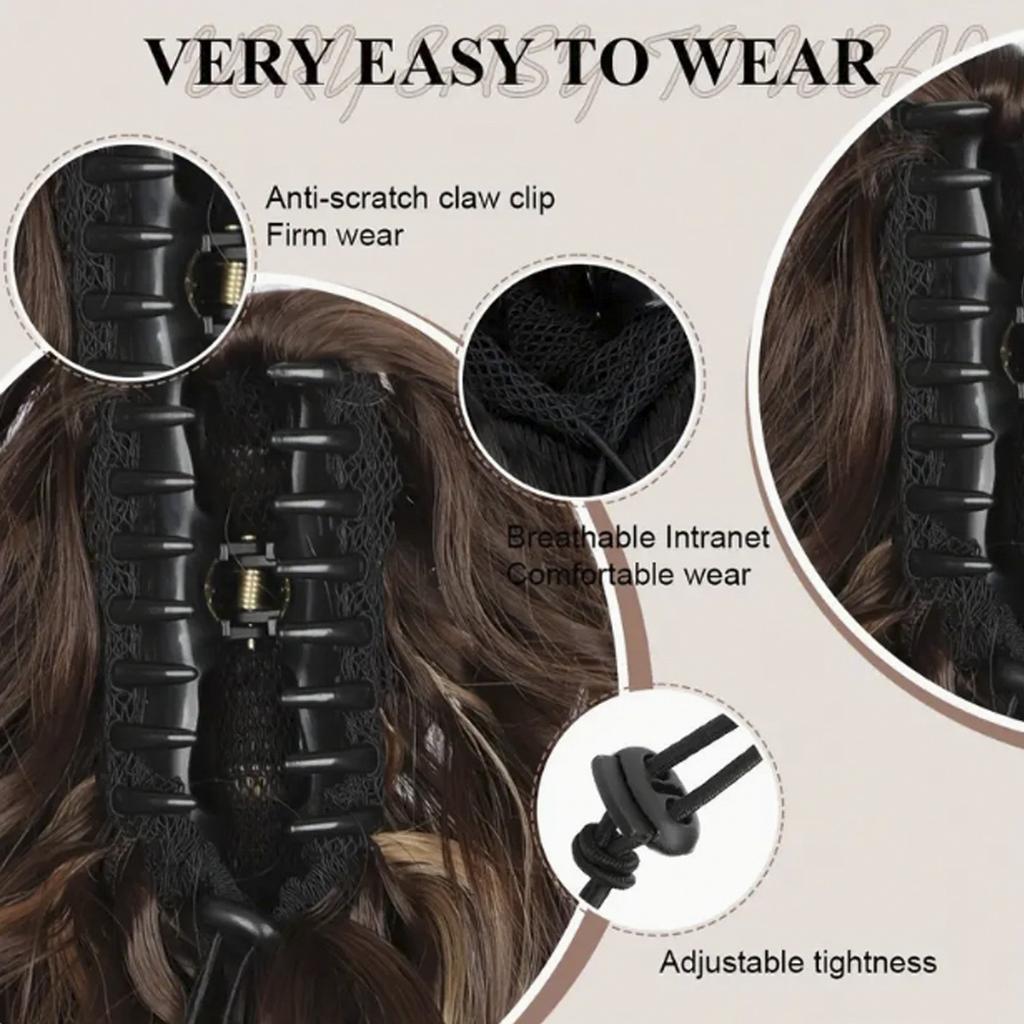 Синтетический DIY Деформируемый Хвост Крючок Короткие Хвосты Наращивание Волос Для Женщин Для Повседневного Использования