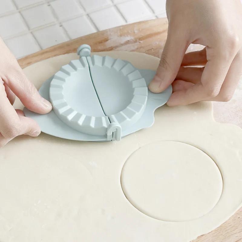 Форма для лепки пельменей из пшеничной соломы - 2-в-1 DIY Форма для пельменей для вареников, Экологичный инструмент-пресс с нескользящей ручкой и отверстием для хранения