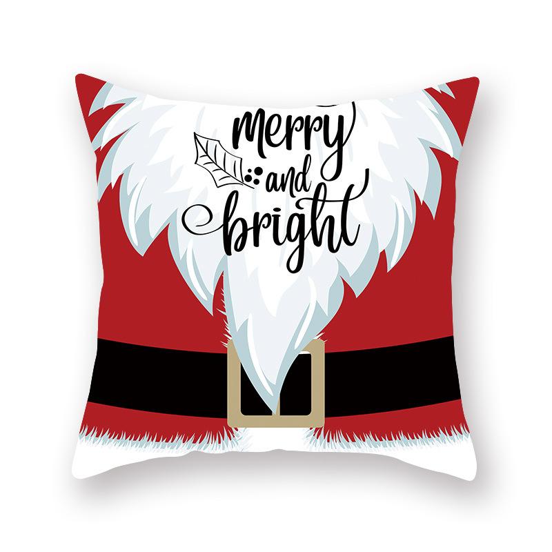 Подушка с мультяшным принтом Рождественская Праздничное украшение Наволочка для диванной подушки Рождественская подушка