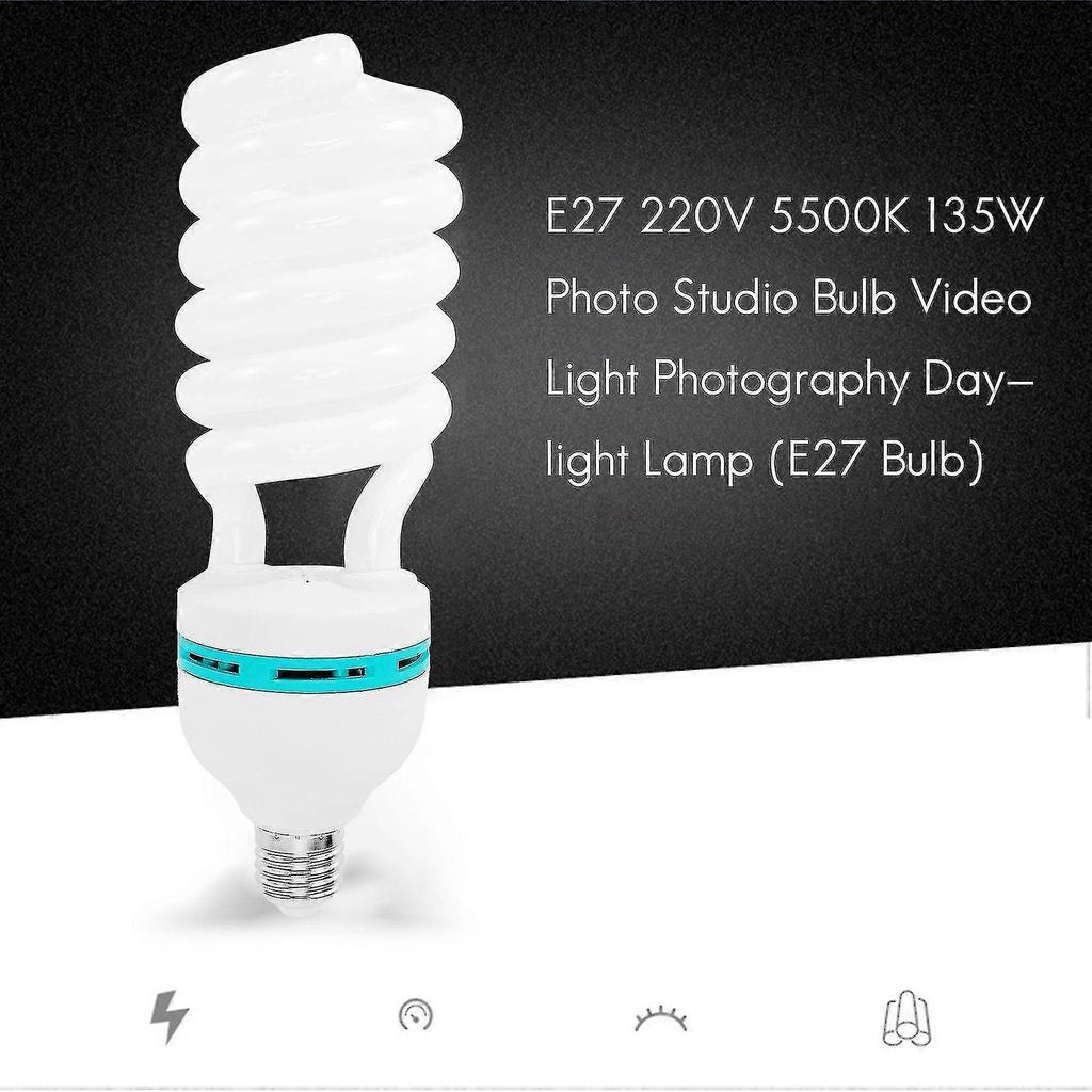E27 220v 5500k 135w Photo Studio Bulb Video Light Photography Daylight Lamp (e27 Bulb)