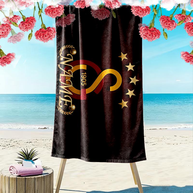 Custom Name,Galatasaray S.K Print Beach Towel, Large Soft Quick Dry Towel for Beach Camping Swimming