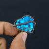 Тибетский бирюзовый драгоценный камень Медная проволока обернутая кольцо ювелирных изделий ручной работы для свадебного подарка