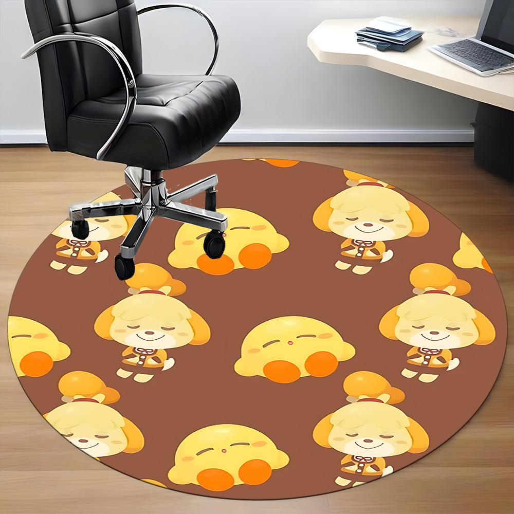1 шт. Круглый ковер Animal Crossing для офиса, под офисные стулья, спальни, гостиной, домашний декор a1016250