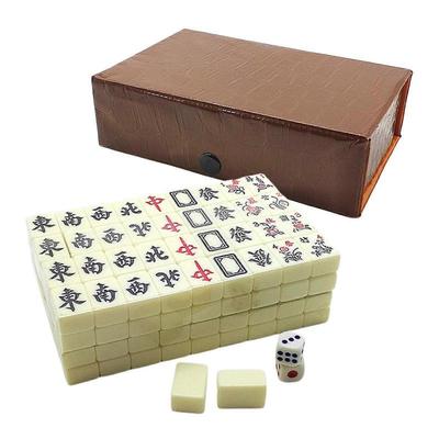 Игрушки Мини Портативный Маджонг Изысканная Коробка из Змеиной Кожи Карманный Портативный Мини Маджонг Туризм И Развлечения Маджонг