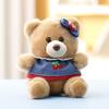 Plush Bear Backpack Charm With Cute Embroidered Details For Girls
