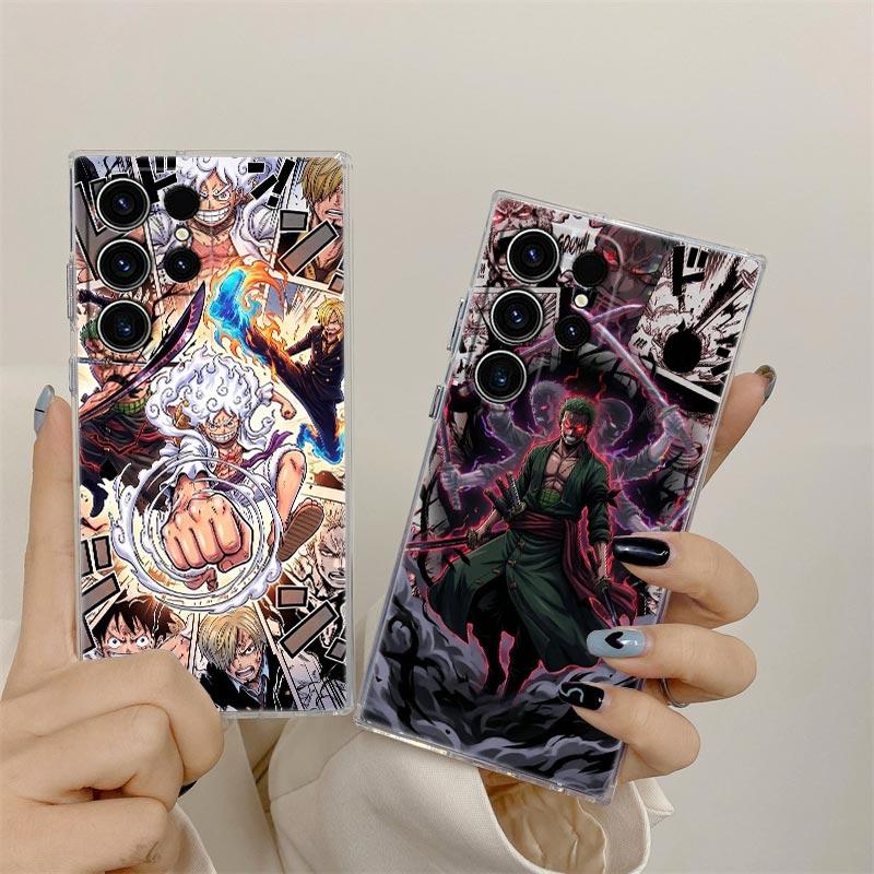 Ones Pieces Hot Manga S26 Ultra Case Coque For Samsung Galaxy S25 S26 S24 S23 Ultra S22 S20 Plus S21 FE A57 5G Clear Phone Cover