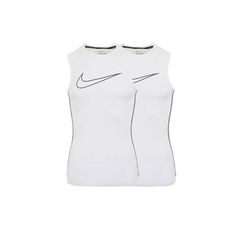 Nike Большой логотип дышащий безрукавный фитнес-топ мужские топы белый DD1989-100