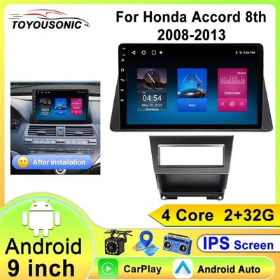 Carplay 2 Din Android автомобильное радио для Honda Accord 8 2008 - 2013 Мультимедиа Видео Интеллектуальный Плеер Navi GPS DSP WIFI